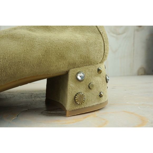 UGG ELISE STUDDED BLING   SUEDE BLOCK HEELS 10 NIB - Picture 8 of 11